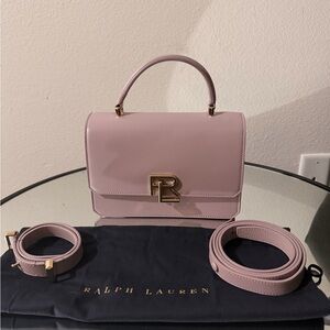 Ralph Lauren Dusty Pink Leather Top-Handle